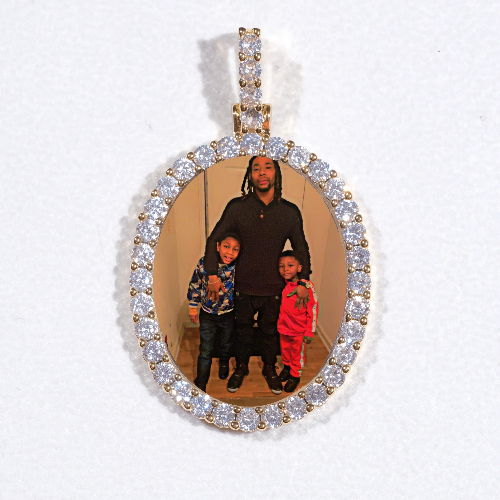 3D Oval Custom Picture Pendant