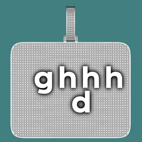 CUSTOM LETTER NECKLACE 3D BIG SQUARE