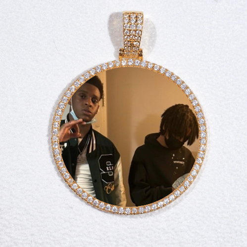 MEDIUM 3D CIRCLE CUSTOM PICTURE PENDANT