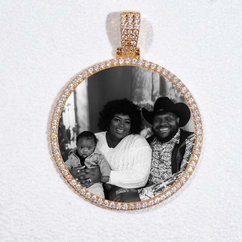 MEDIUM 3D CIRCLE CUSTOM PICTURE PENDANT
