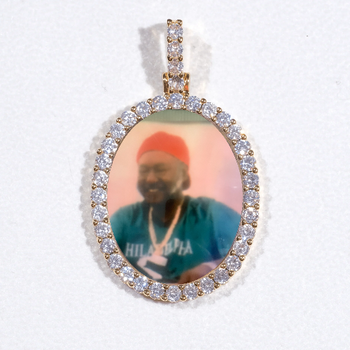 3D Oval Custom Picture Pendant