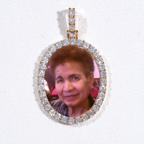 3D Oval Custom Picture Pendant