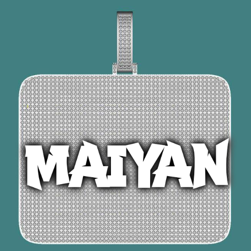 CUSTOM LETTER NECKLACE 3D BIG SQUARE