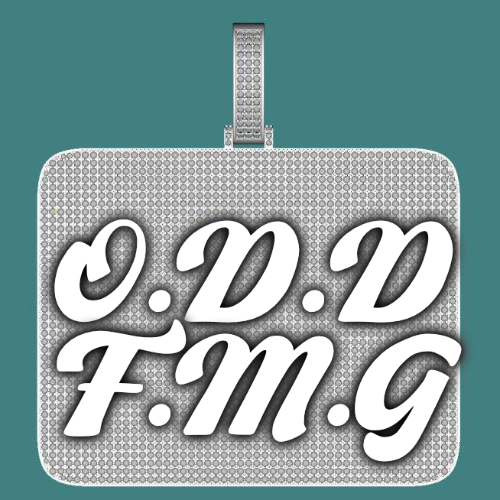 CUSTOM LETTER NECKLACE 3D BIG SQUARE