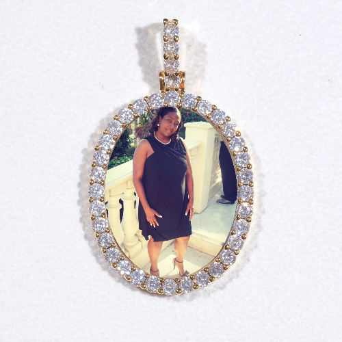 3D Oval Custom Picture Pendant
