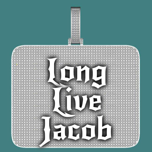 CUSTOM LETTER NECKLACE 3D BIG SQUARE
