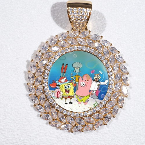 Large 3D Wheat Ear Custom Picture Pendant
