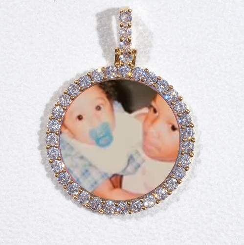 3D CIRCLE CUSTOM PICTURE PENDANT SMALL SIZE