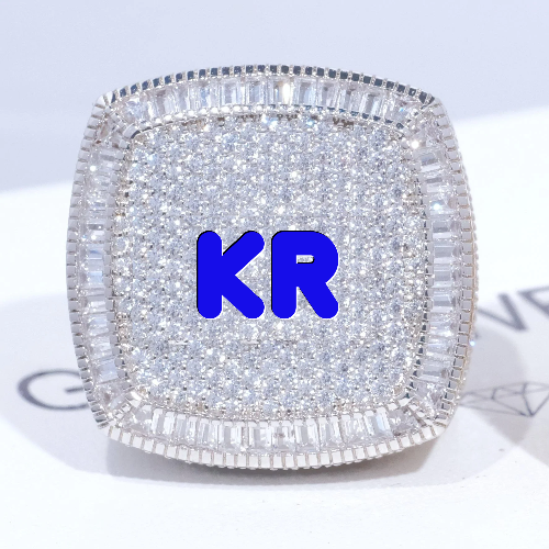 CUSTOM LETTER 3D ICED RING