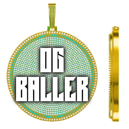 CUSTOM LETTER NECKLACE 3D BIG DISC