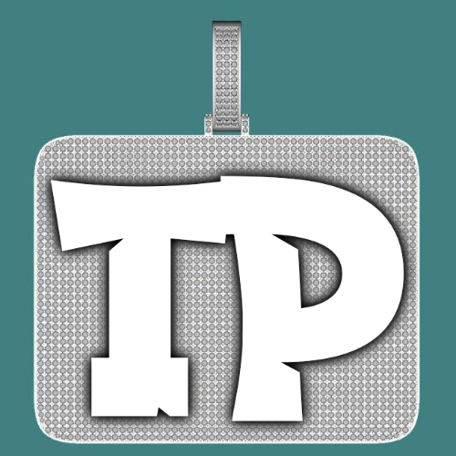 CUSTOM LETTER NECKLACE 3D BIG SQUARE