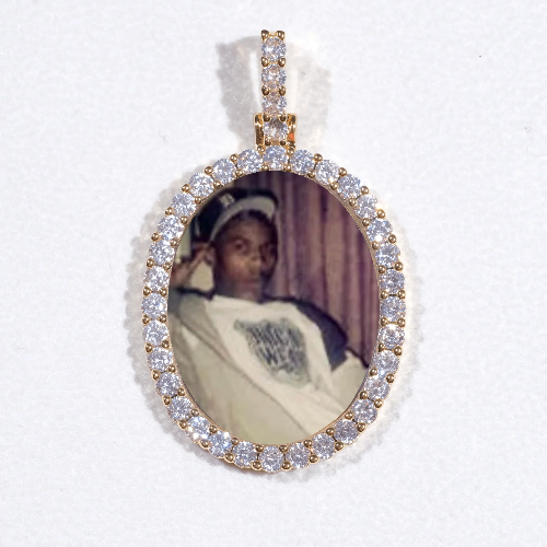 3D Oval Custom Picture Pendant