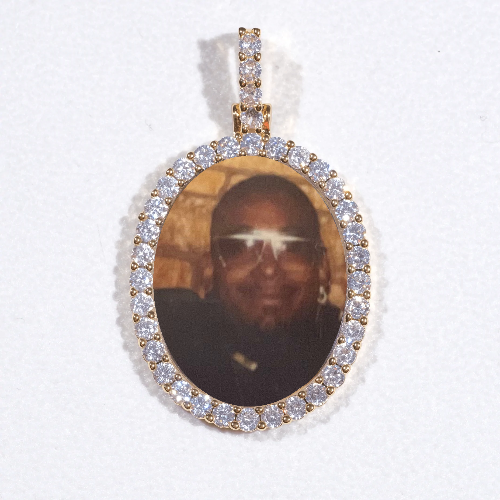 3D Oval Custom Picture Pendant