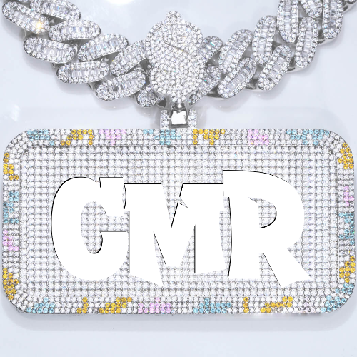 CUSTOM LETTER NECKLACE 3D COLORFUL SQUARE
