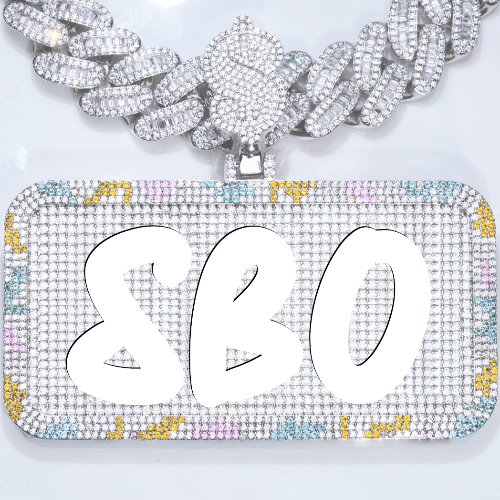 CUSTOM LETTER NECKLACE 3D COLORFUL SQUARE