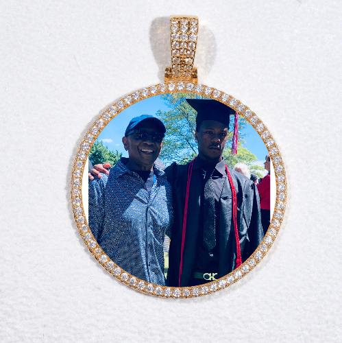 MEDIUM 3D CIRCLE CUSTOM PICTURE PENDANT