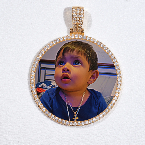 MEDIUM 3D CIRCLE CUSTOM PICTURE PENDANT