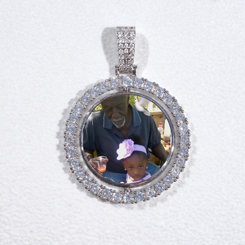 3D Spinning 2-Faced Custom Picture Pendant