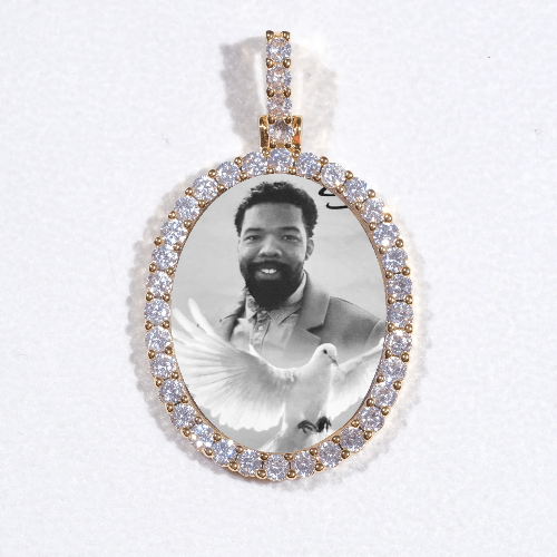 3D Oval Custom Picture Pendant