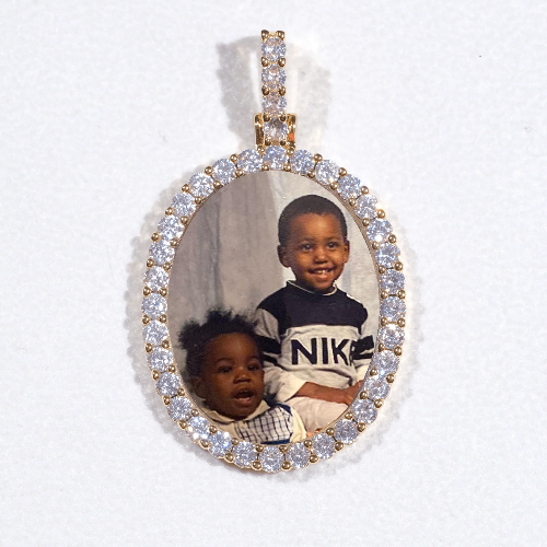 3D Oval Custom Picture Pendant