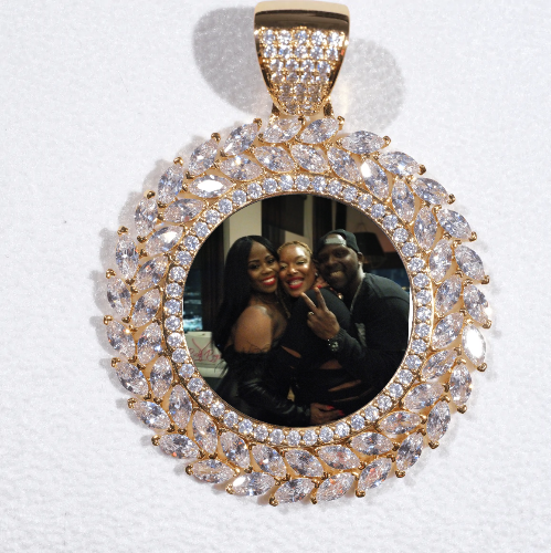 Large 3D Wheat Ear Custom Picture Pendant