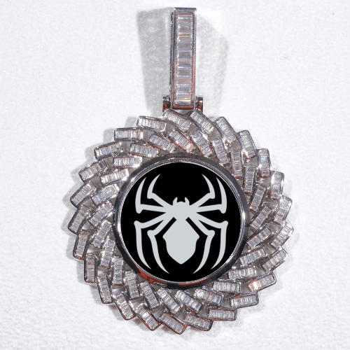 Large 3D Baguette Custom Picture Pendant