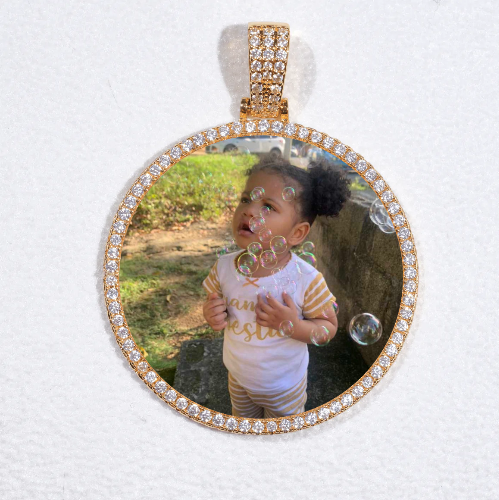 MEDIUM 3D CIRCLE CUSTOM PICTURE PENDANT