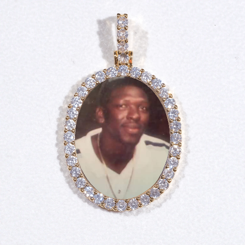 3D Oval Custom Picture Pendant