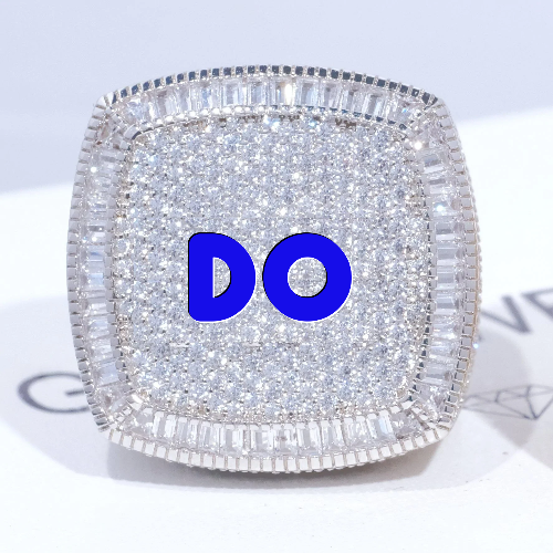 CUSTOM LETTER 3D ICED RING