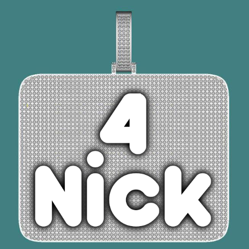 CUSTOM LETTER NECKLACE 3D BIG SQUARE