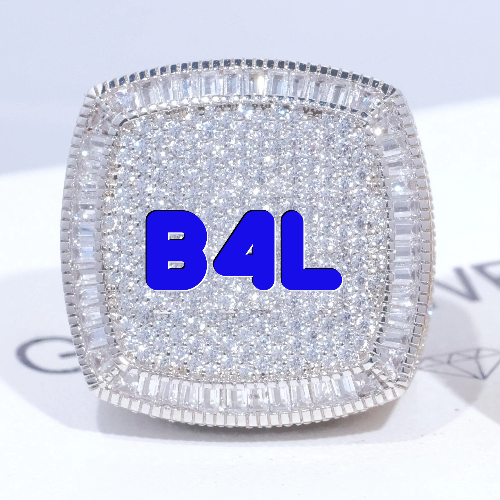 CUSTOM LETTER 3D ICED RING