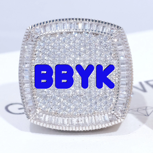 CUSTOM LETTER 3D ICED RING