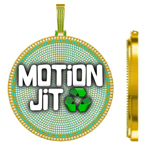 CUSTOM LETTER NECKLACE 3D BIG DISC