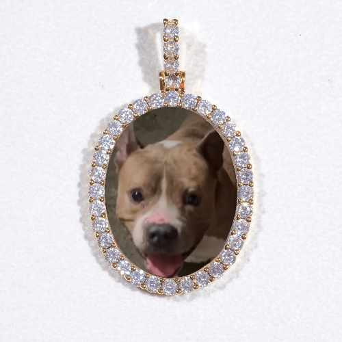 3D Oval Custom Picture Pendant