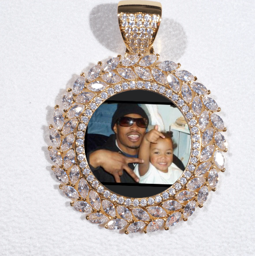 Large 3D Wheat Ear Custom Picture Pendant