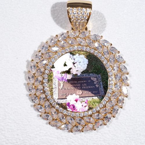 Large 3D Wheat Ear Custom Picture Pendant