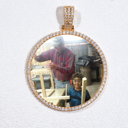 MEDIUM 3D CIRCLE CUSTOM PICTURE PENDANT
