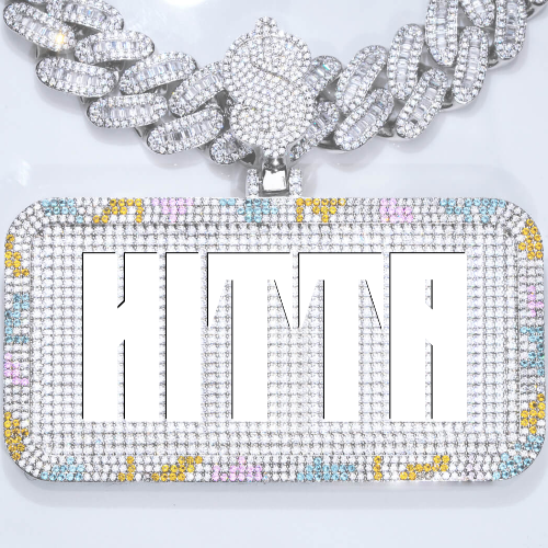 CUSTOM LETTER NECKLACE 3D COLORFUL SQUARE
