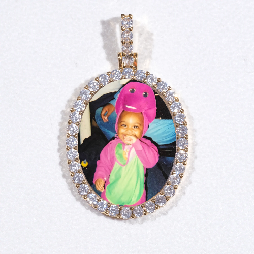 3D Oval Custom Picture Pendant