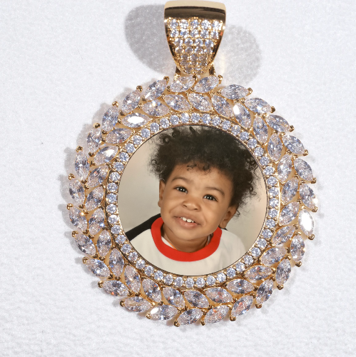 Large 3D Wheat Ear Custom Picture Pendant