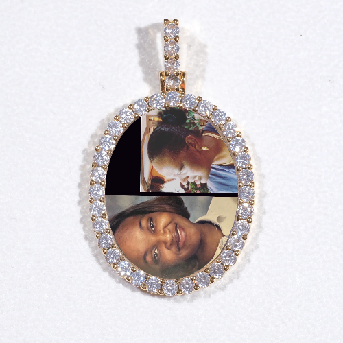 3D Oval Custom Picture Pendant