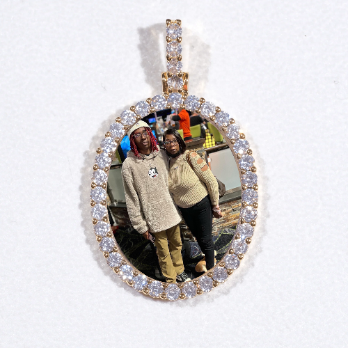 3D Oval Custom Picture Pendant
