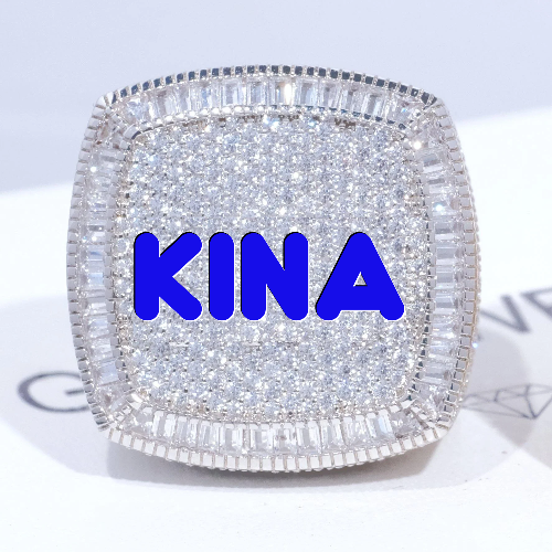 CUSTOM LETTER 3D ICED RING