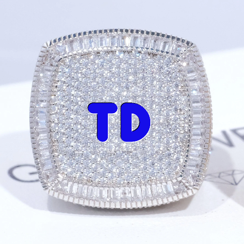 CUSTOM LETTER 3D ICED RING