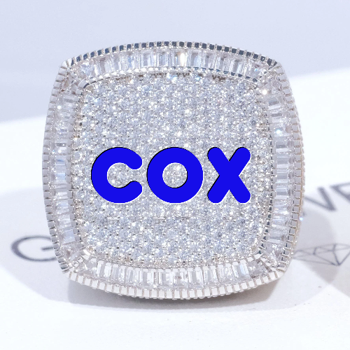 CUSTOM LETTER 3D ICED RING