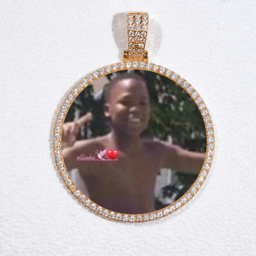 MEDIUM 3D CIRCLE CUSTOM PICTURE PENDANT