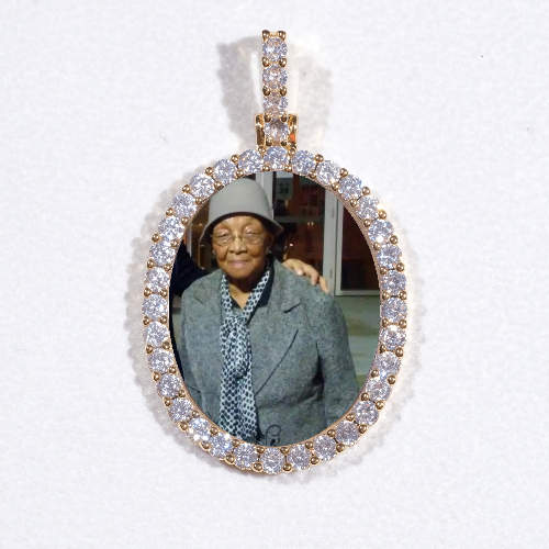 3D Oval Custom Picture Pendant