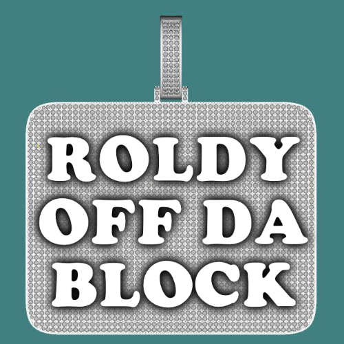 CUSTOM LETTER NECKLACE 3D BIG SQUARE
