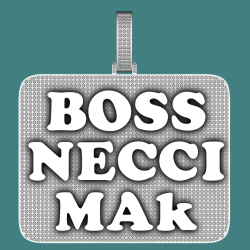 CUSTOM LETTER NECKLACE 3D BIG SQUARE