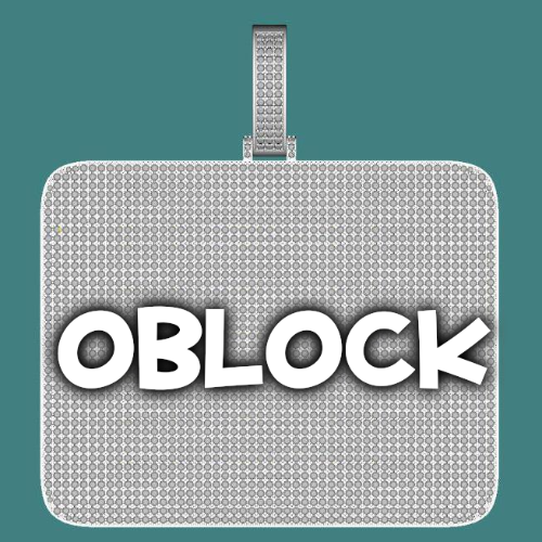 CUSTOM LETTER NECKLACE 3D BIG SQUARE
